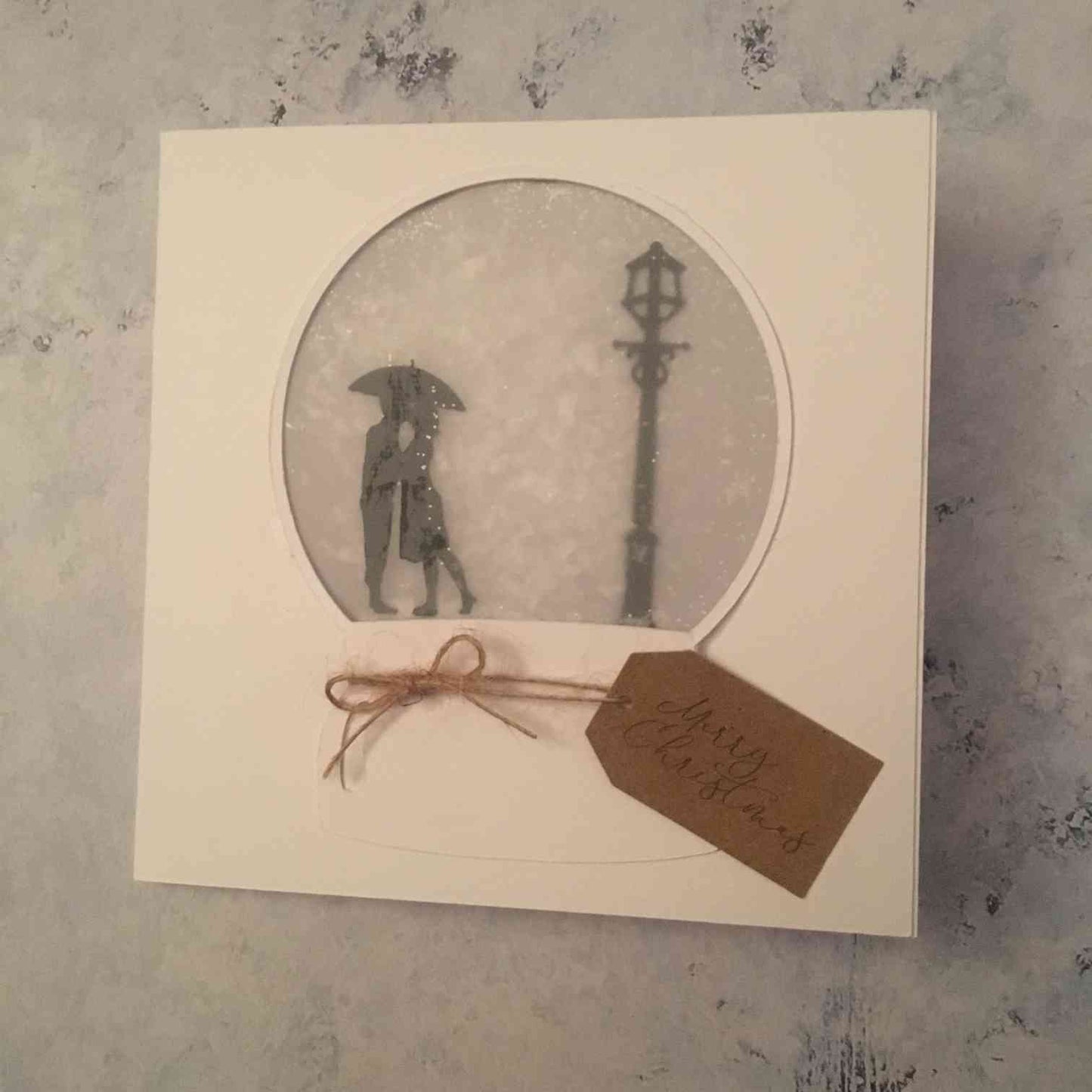 Snow Globe Silhouette Card