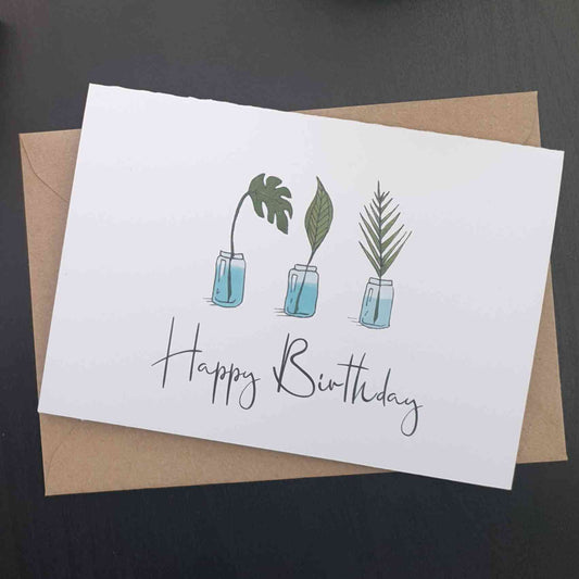 FOLIATE FANCIES: Triple Design 'Happy Birthday' Card.