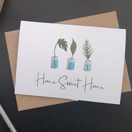 FOLIATE FANCIES: Triple Design 'Home Sweet Home' Card.
