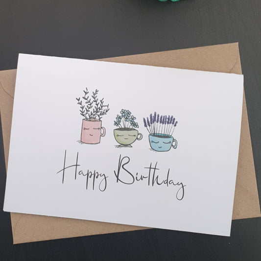 Hushaby Herbs Trio-Happy Birthday Card